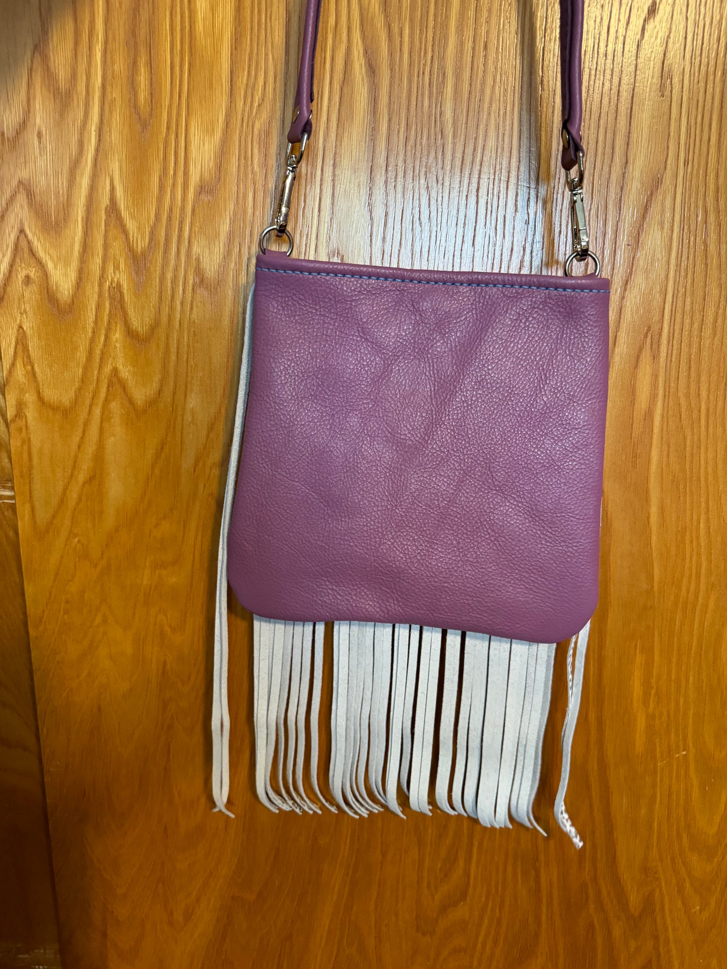 Candi A$$ hand sewn leather fringe crossbody bag! Soft cowhide rocker chic purse