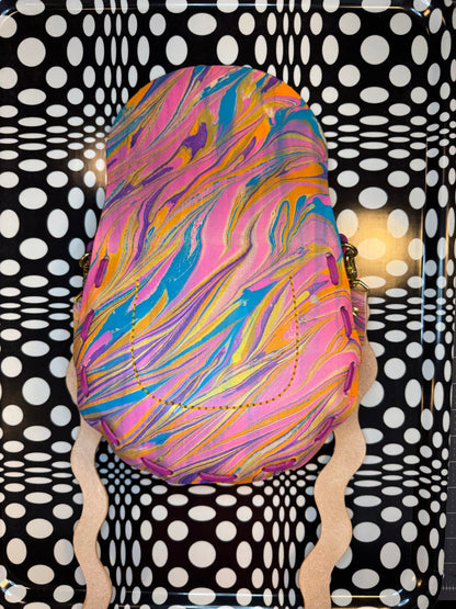 Wavy Saddle Bag – Hand Sewn Leather Crossbody Bag