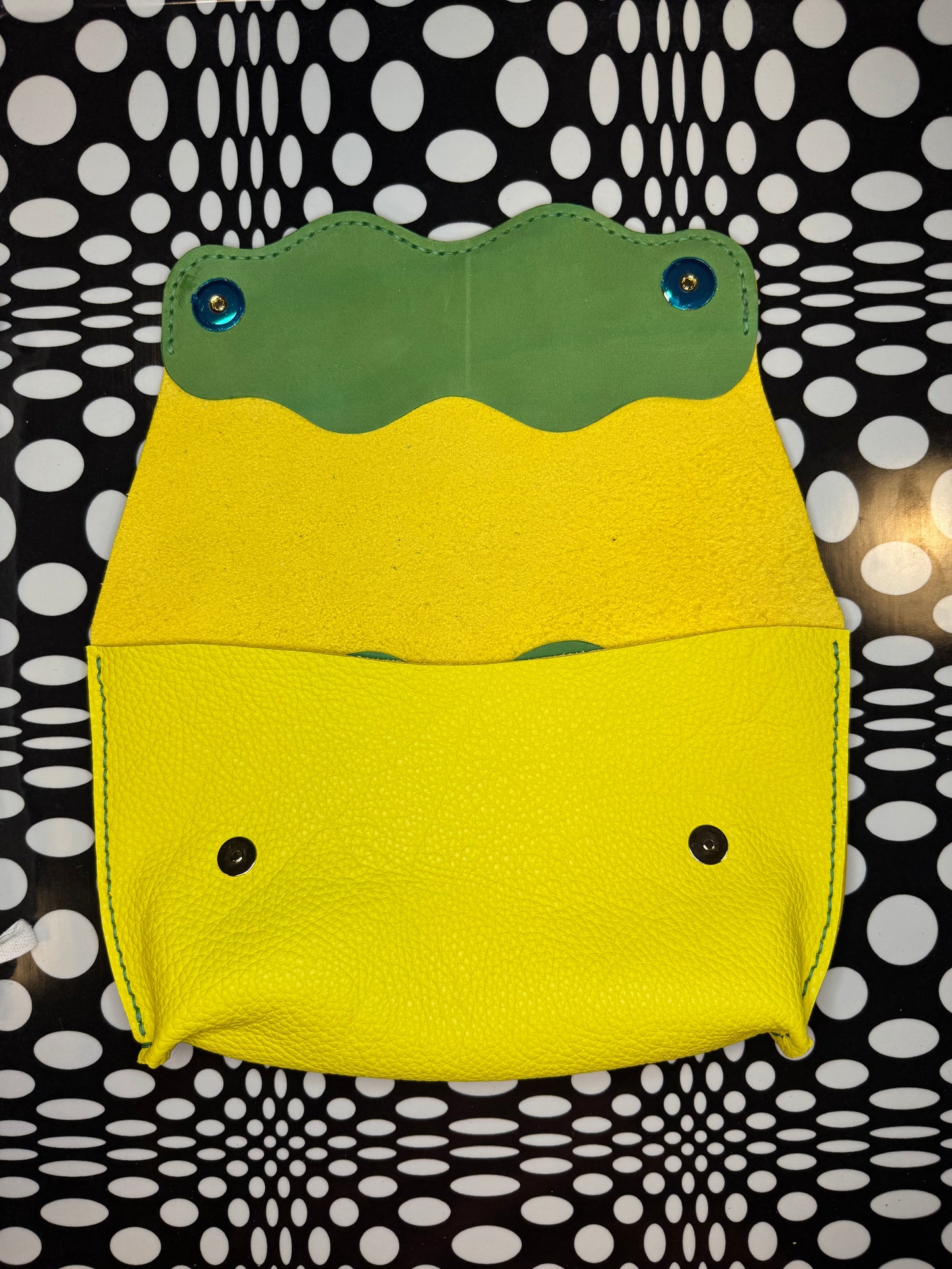 Love Bug Clip-On wavy Leather Bum Bag | Handmade hand sewn Leather Hip Bag