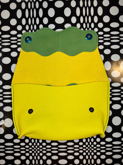 Love Bug Clip-On wavy Leather Bum Bag | Handmade hand sewn Leather Hip Bag