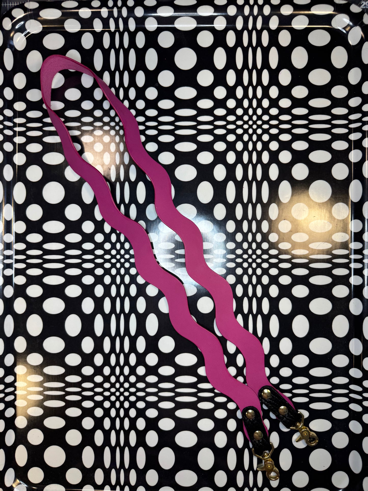 Wavy purse strap! Leather squiggly replacement crossbody or shoulder strap!