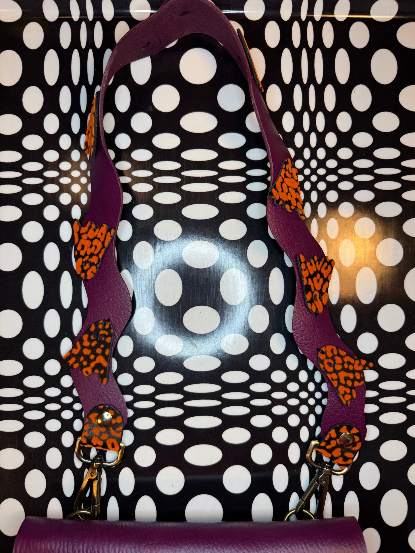 One-of-a-Kind Skull Leather Bag – Handmade Ghost Strap Crossbody!