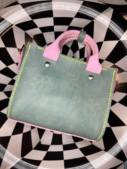 ZuZu top handle mini tote! Hand sewn leather purse