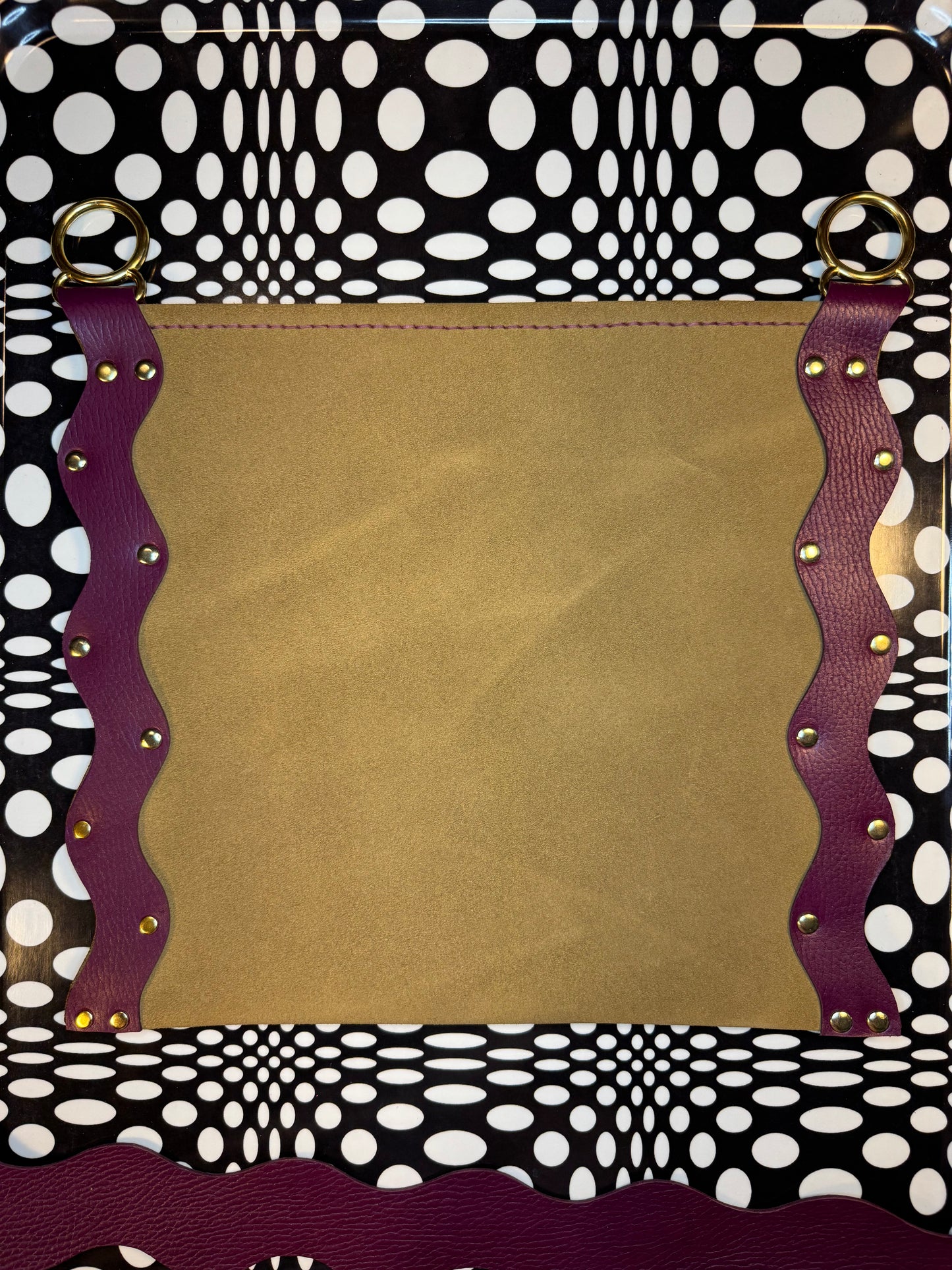 Neen wavy messenger bag! Suede maximalist dopamine shoulder purse or crossbody! OOAK