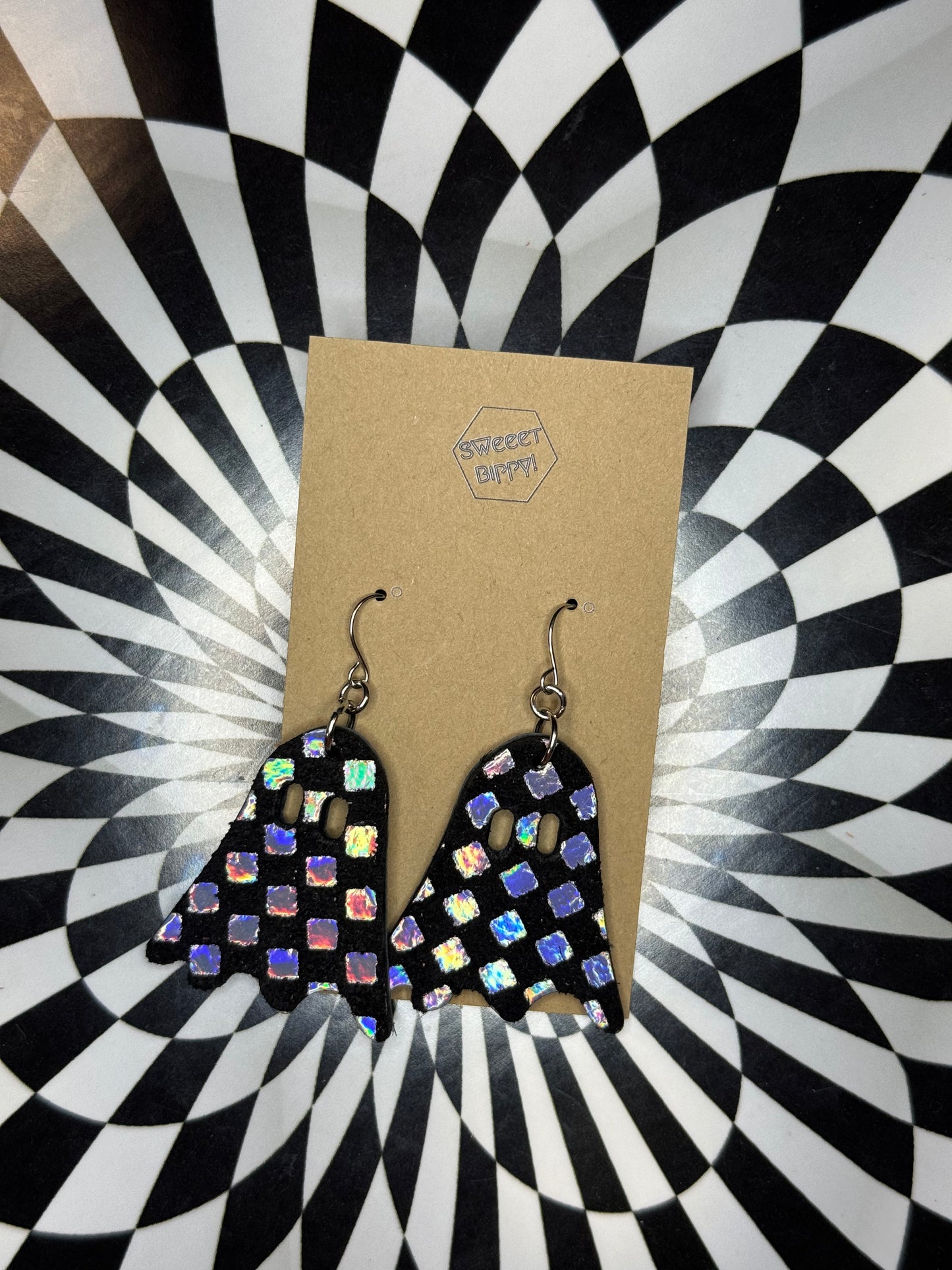 Leather Ghost earrings!