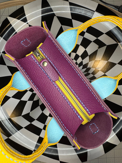 ZuZu top handle mini tote! Hand sewn leather purse