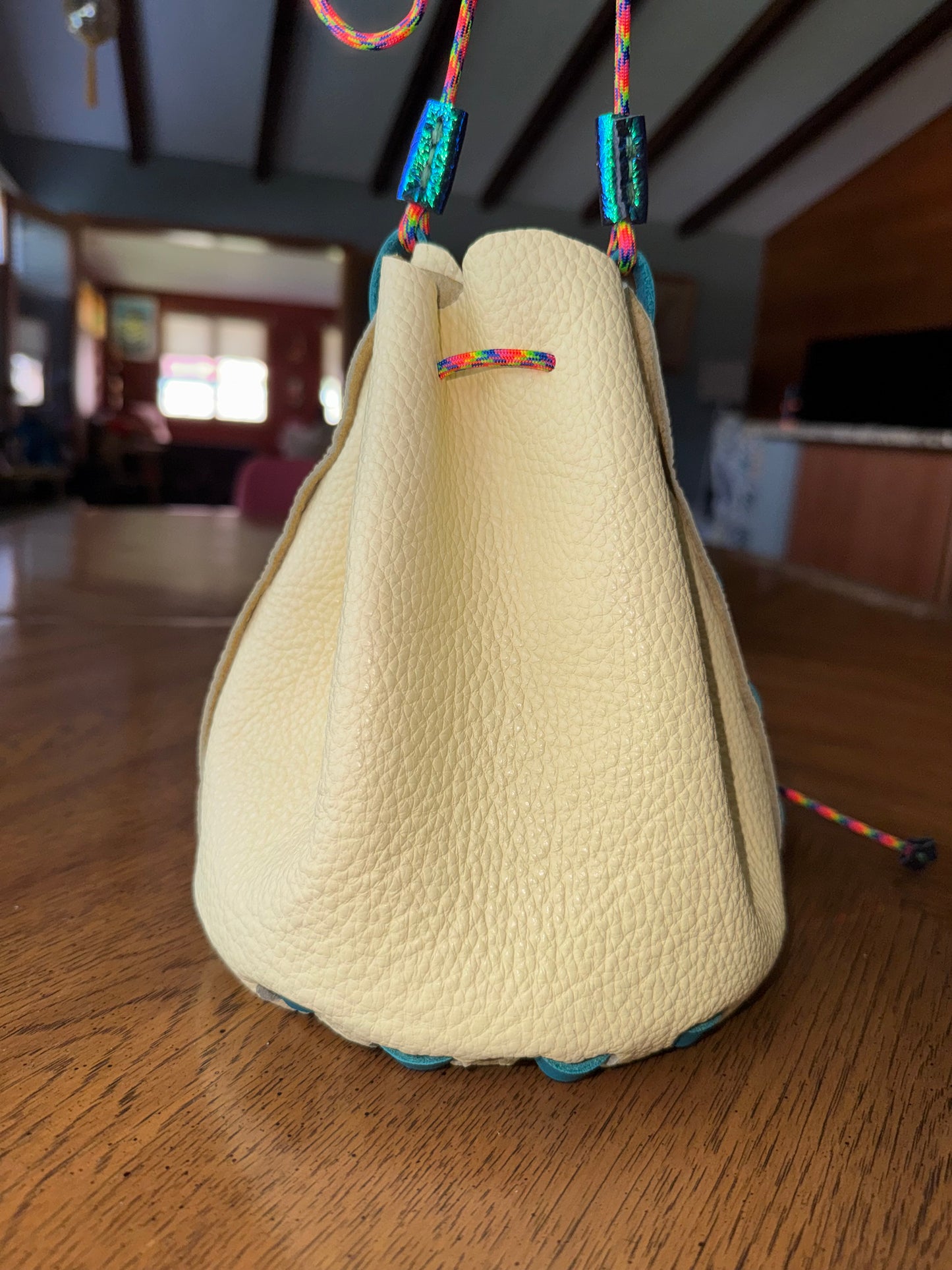 The NEW Wombler — Handmade Leather Drawstring Bucket Bag!
