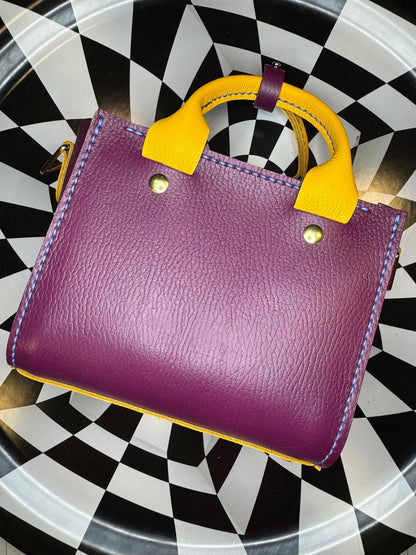 ZuZu top handle mini tote! Hand sewn leather purse