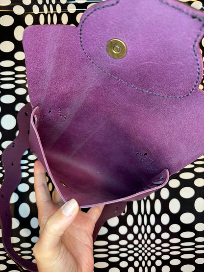 One-of-a-Kind Skull Leather Bag – Handmade Ghost Strap Crossbody!