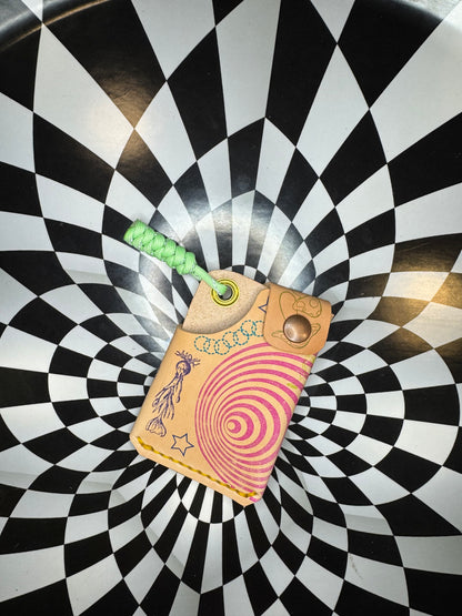 Front pocket wallet! Hand sewn leather paracord rugged card & cash case! Slim minimalist