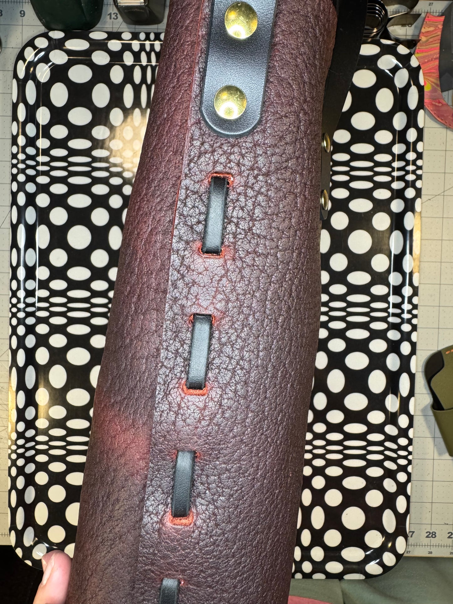 J2B! Johnny Two Bags! Hand sewn leather zip top laced tote bag! Work purse, travel carry on!