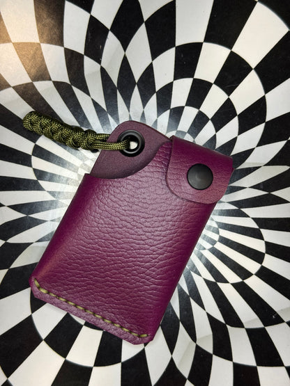 Front pocket wallet! Hand sewn leather paracord rugged card & cash case! Slim minimalist