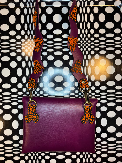 One-of-a-Kind Skull Leather Bag – Handmade Ghost Strap Crossbody!