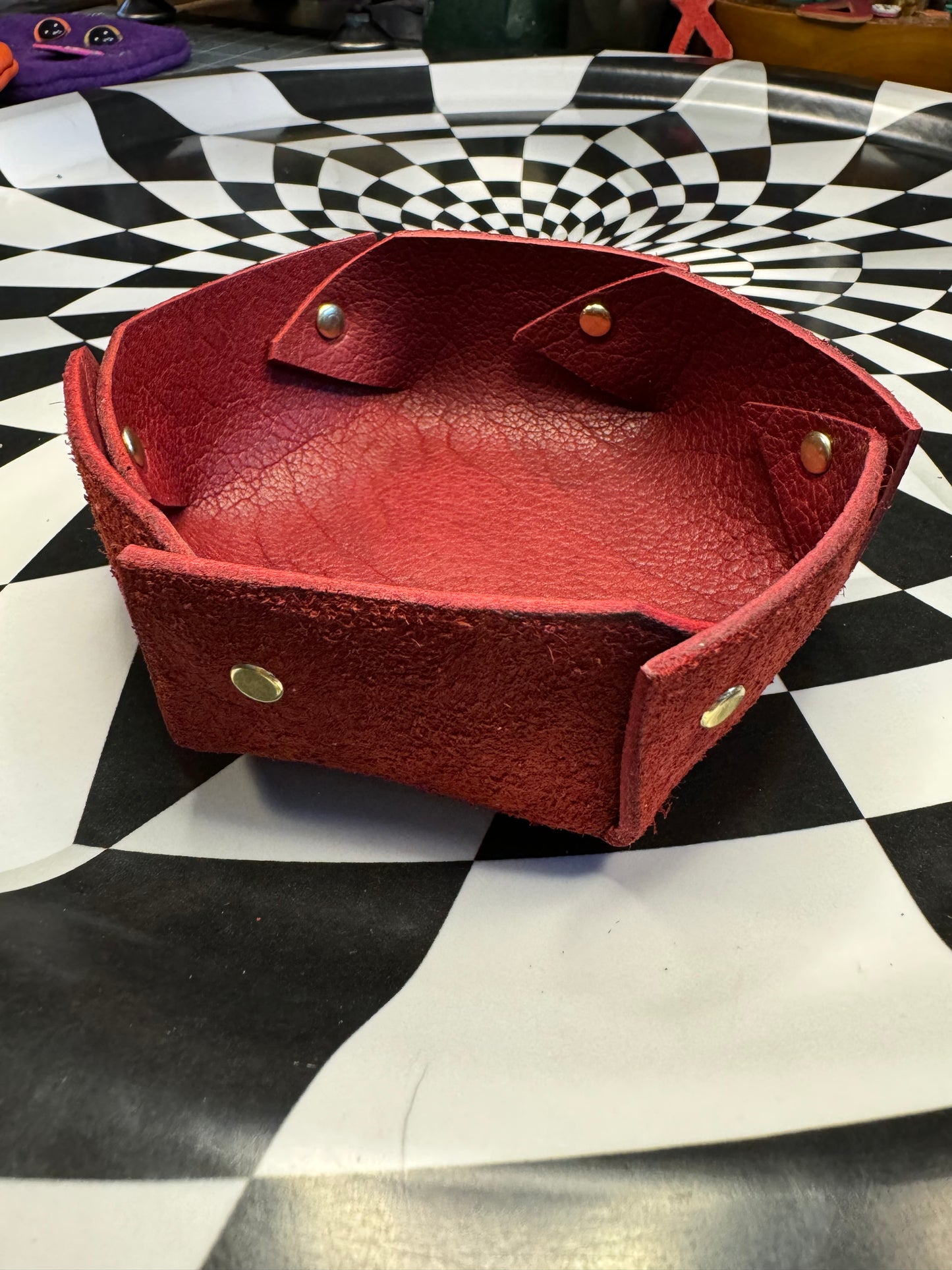 Leather valet trays!