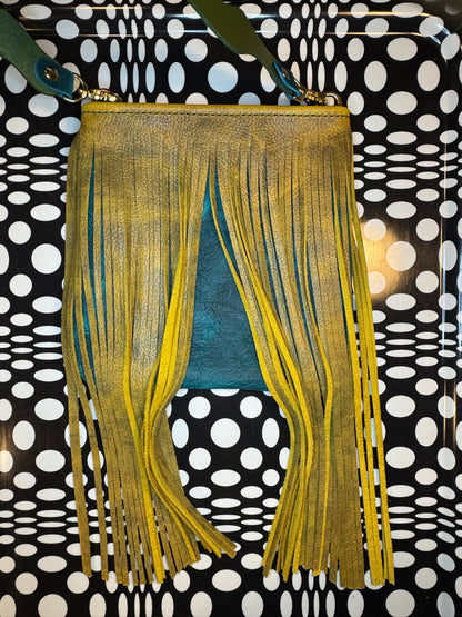 Candi A$$ hand sewn leather fringe crossbody bag! Soft cowhide rocker chic purse
