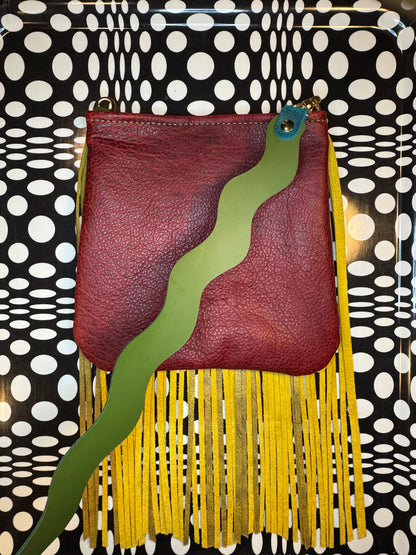 Candi A$$ hand sewn leather fringe crossbody bag! Soft cowhide rocker chic purse