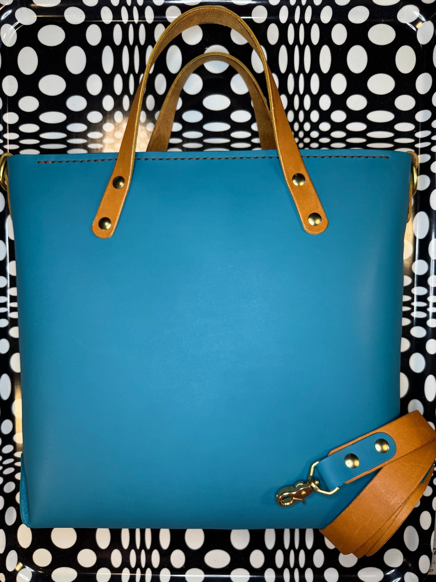 J2B! Johnny Two Bags! Hand sewn leather zip top laced tote bag! Work purse, travel carry on!