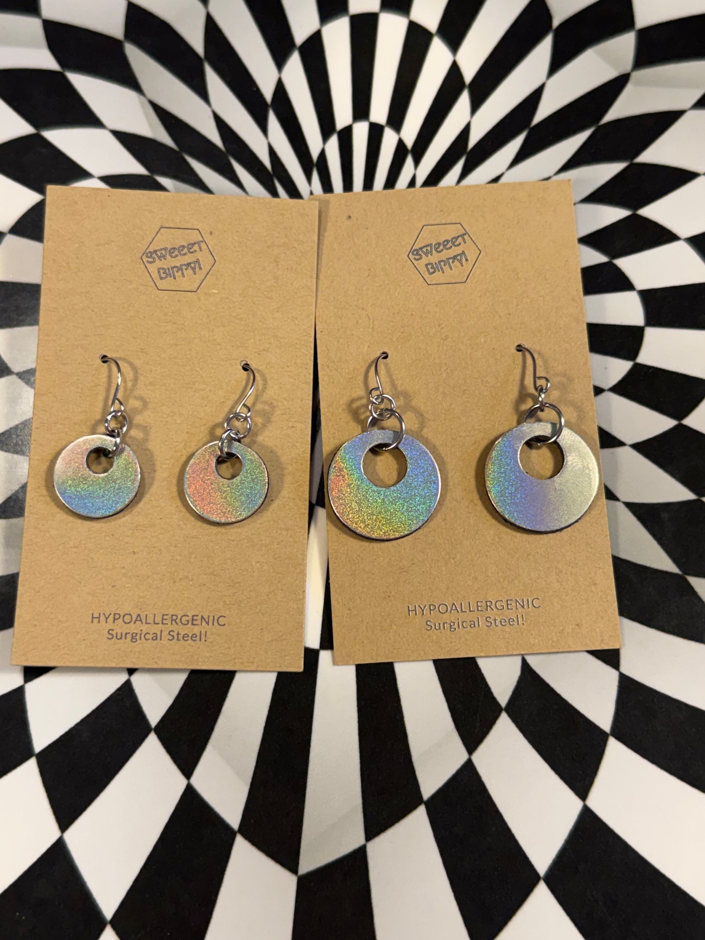 Minimalist Colorful Handmade Leather Circle Earrings – Lightweight Statement Jewelry