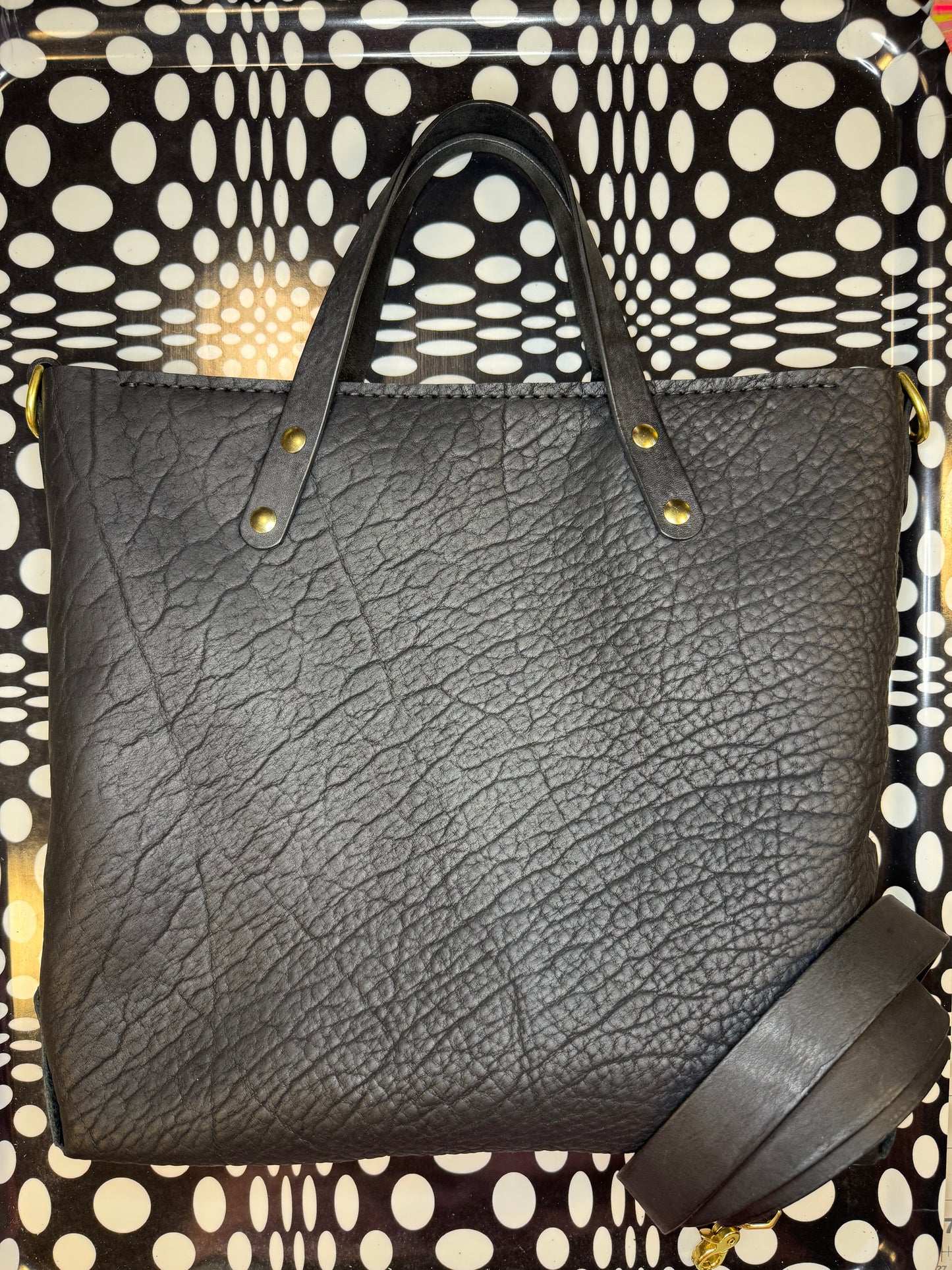 J2B! Johnny Two Bags! Hand sewn leather zip top laced tote bag! Work purse, travel carry on!