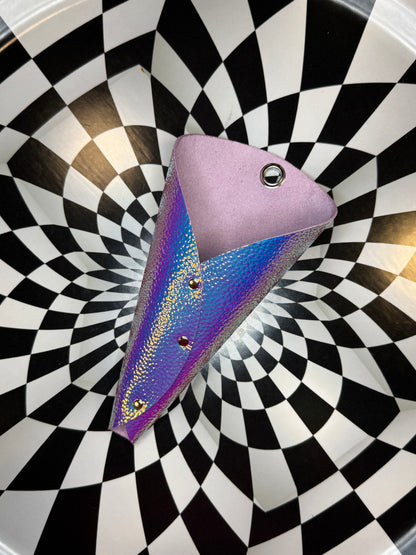 Leather wall sconce / vase for air plants, dried flowers or live flowers! Chic minimalist wall hanging Handmade one of a kind