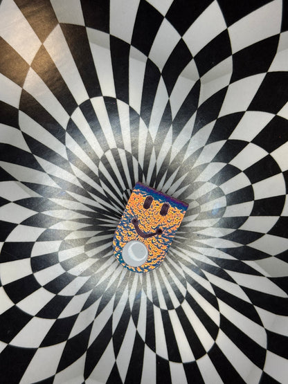 Cord creepers!! (Keepers) Happy smiley face leather strap charms!