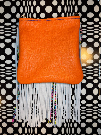 Candi A$$ hand sewn leather fringe crossbody bag! Soft cowhide rocker chic purse