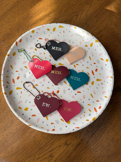 Gold foiled heart keychains! LOVE! Or MEH. EW.