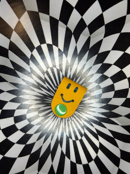 Cord creepers!! (Keepers) Happy smiley face leather strap charms!