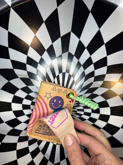 Front pocket wallet! Hand sewn leather paracord rugged card & cash case! Slim minimalist