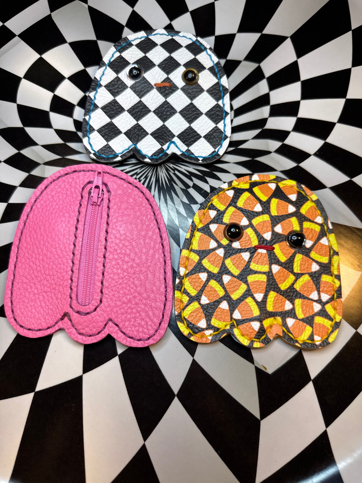 Breit-eyes Ghosts! Hand sewn leather novelty ghost babies!