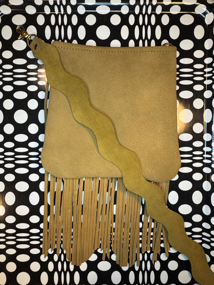 Candi A$$ hand sewn leather fringe crossbody bag! Soft cowhide rocker chic purse