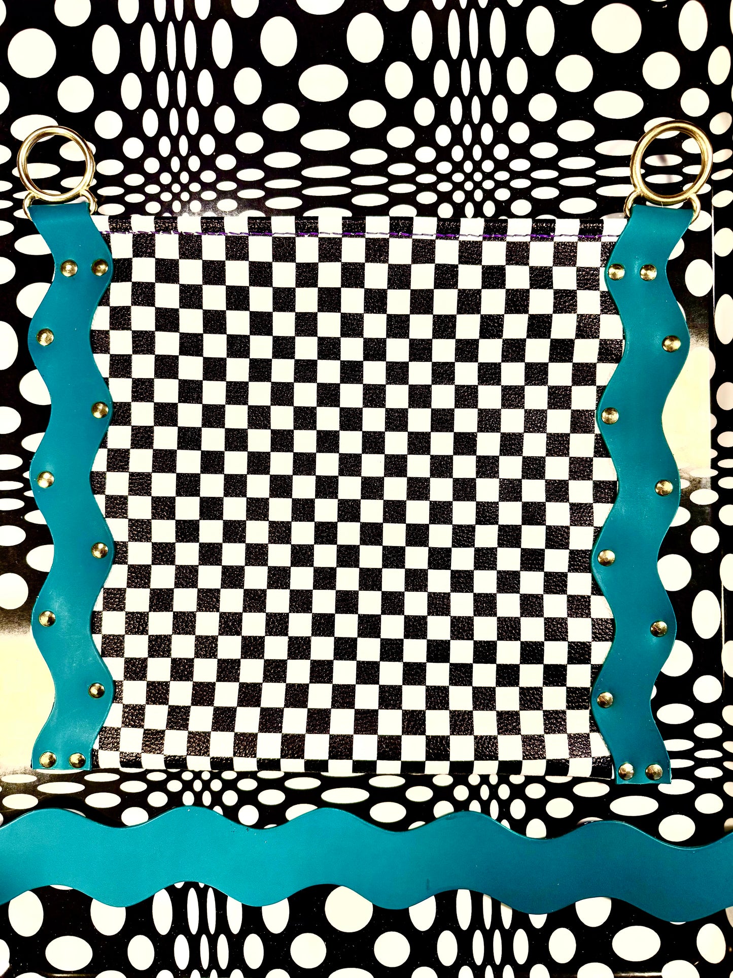 Neen wavy messenger bag! Suede maximalist dopamine shoulder purse or crossbody! OOAK