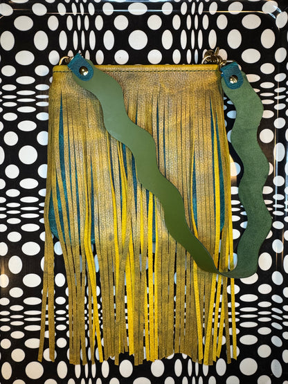 Candi A$$ hand sewn leather fringe crossbody bag! Soft cowhide rocker chic purse