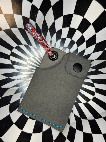 Front pocket wallet! Hand sewn leather paracord rugged card & cash case! Slim minimalist