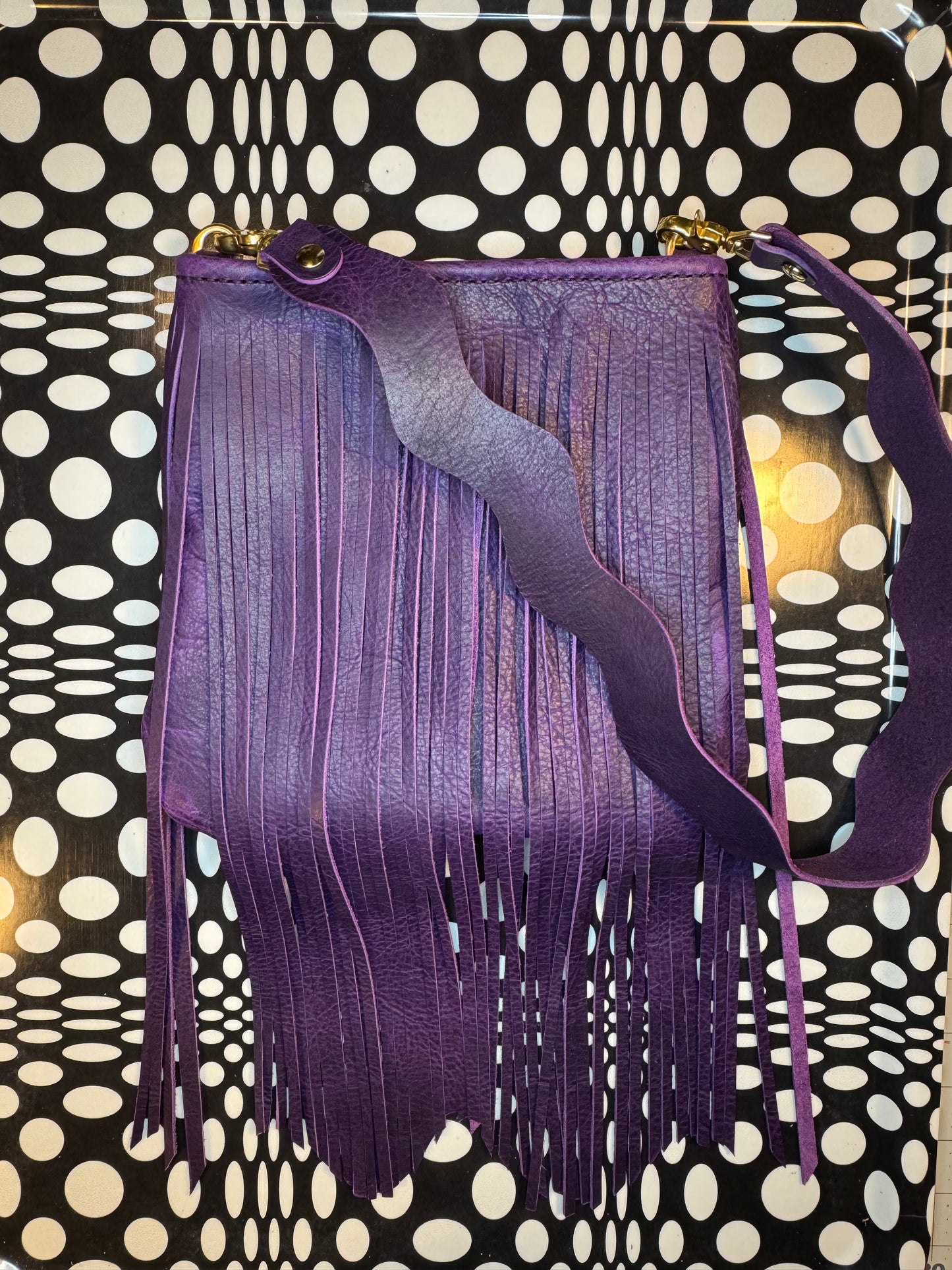 Candi A$$ hand sewn leather fringe crossbody bag! Soft cowhide rocker chic purse