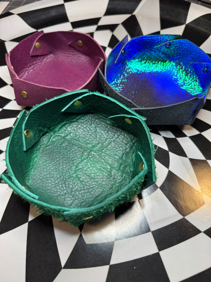 Leather valet trays!