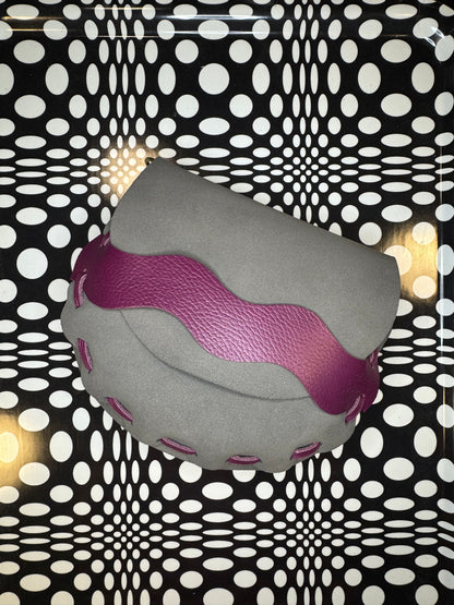 wavy saddle bag handmade leather crossbody