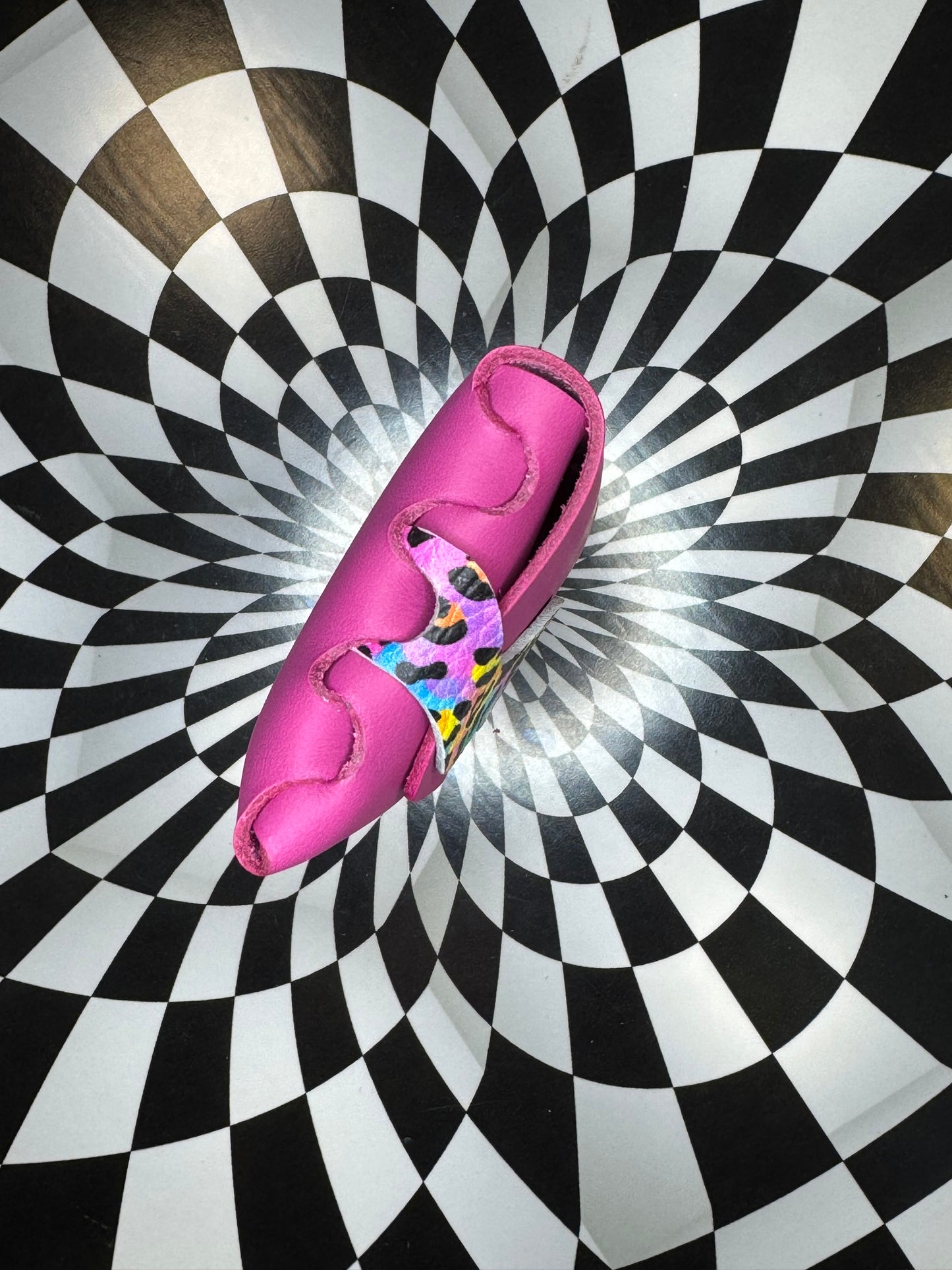 Wavy Gravy no sew leather card case / wallet! Bison leather tuck front card holders