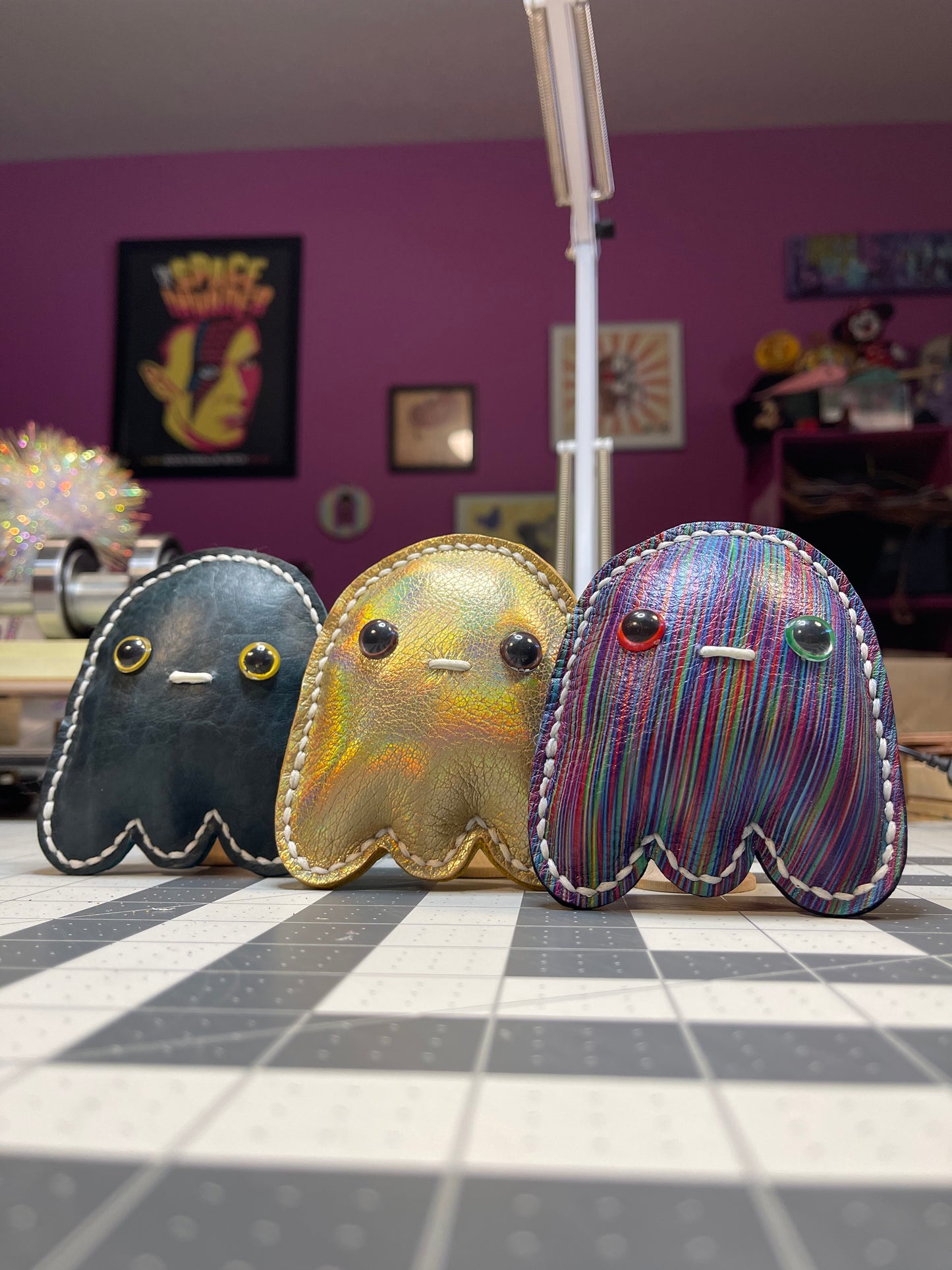 Breit-eyes Ghosts! Hand sewn leather novelty ghost babies!