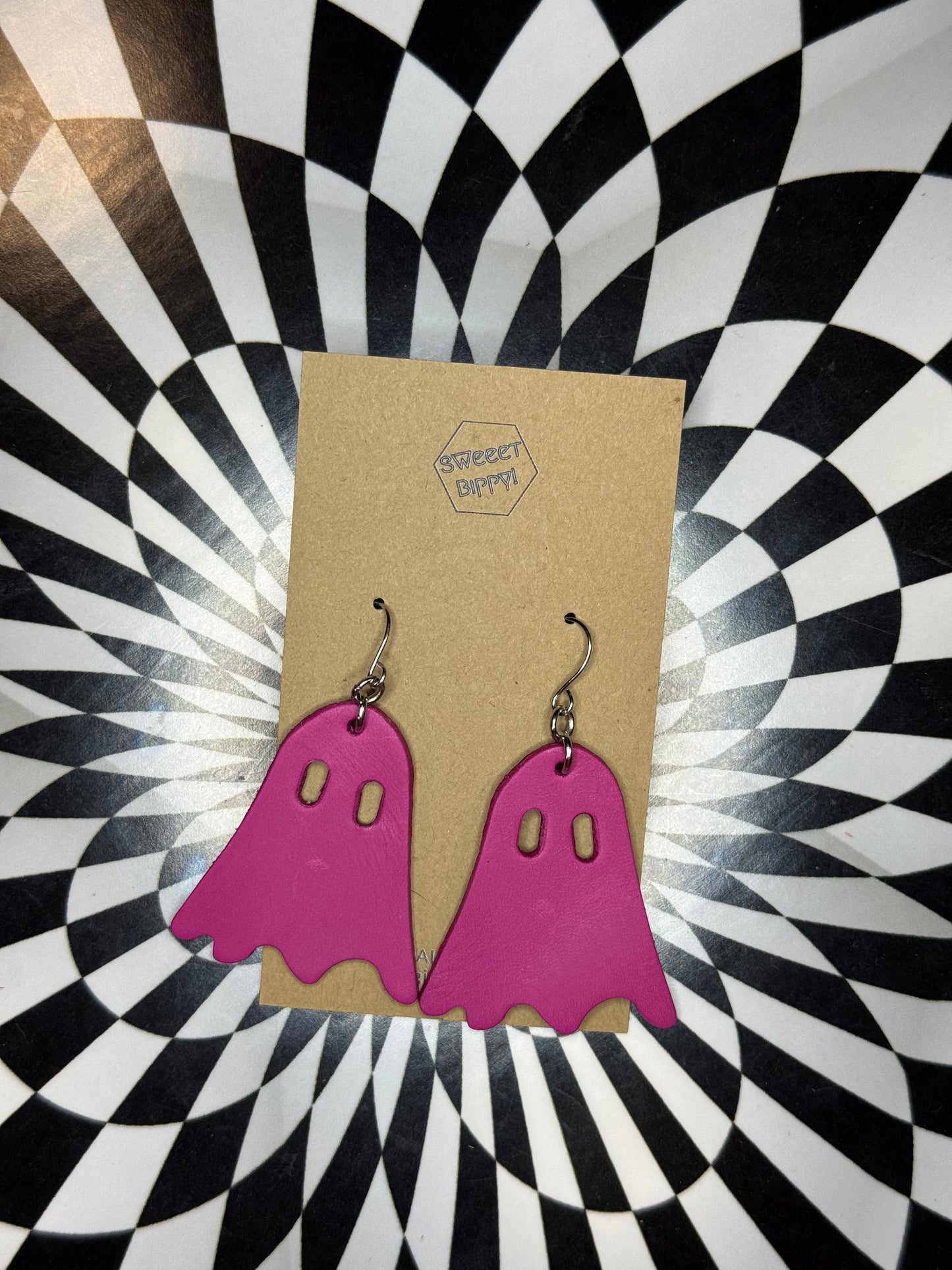Leather Ghost earrings!