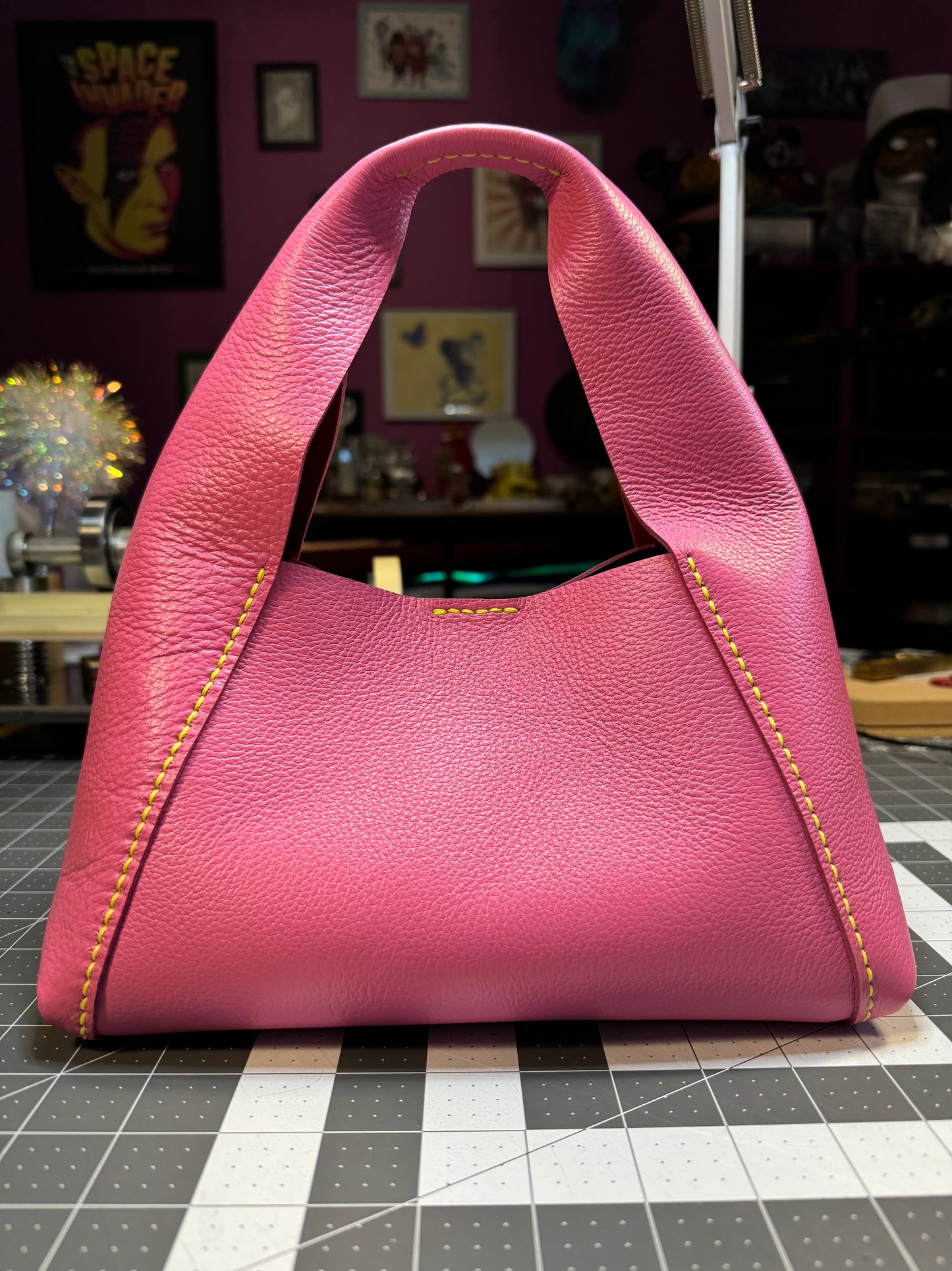 The Roxy top handle hand sewn leather bag!