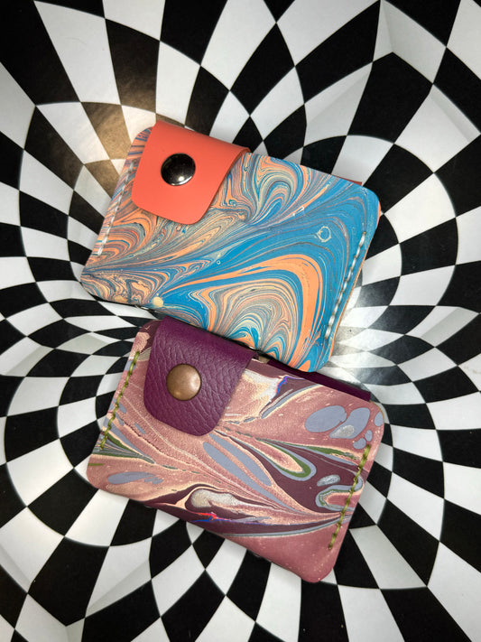 2 snaps Marble dyed Two Snaps leather wallet!