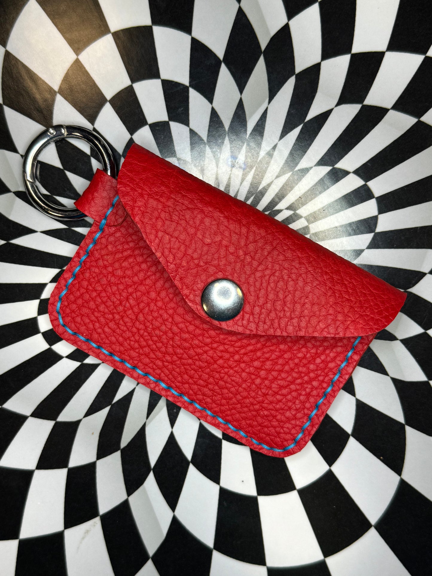 Lilia slim key ring card case/ unisex wallet!