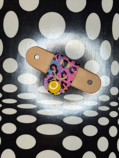 Cord creepers!! (Keepers) Happy smiley face leather strap charms!