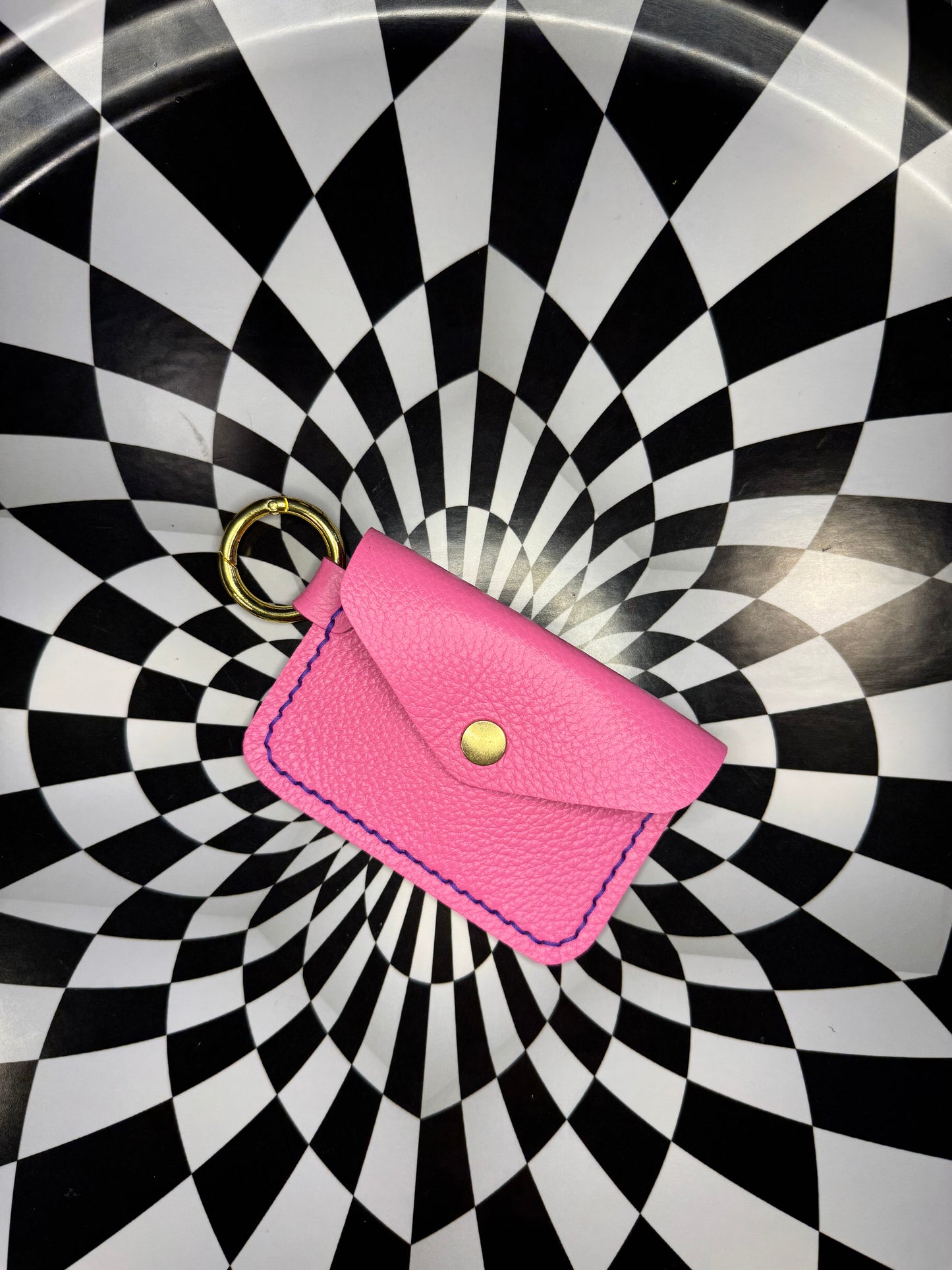 Lilia slim key ring card case/ unisex wallet!