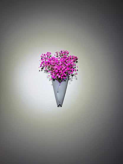 Leather wall sconce / vase for air plants, dried flowers or live flowers! Chic minimalist wall hanging Handmade one of a kind