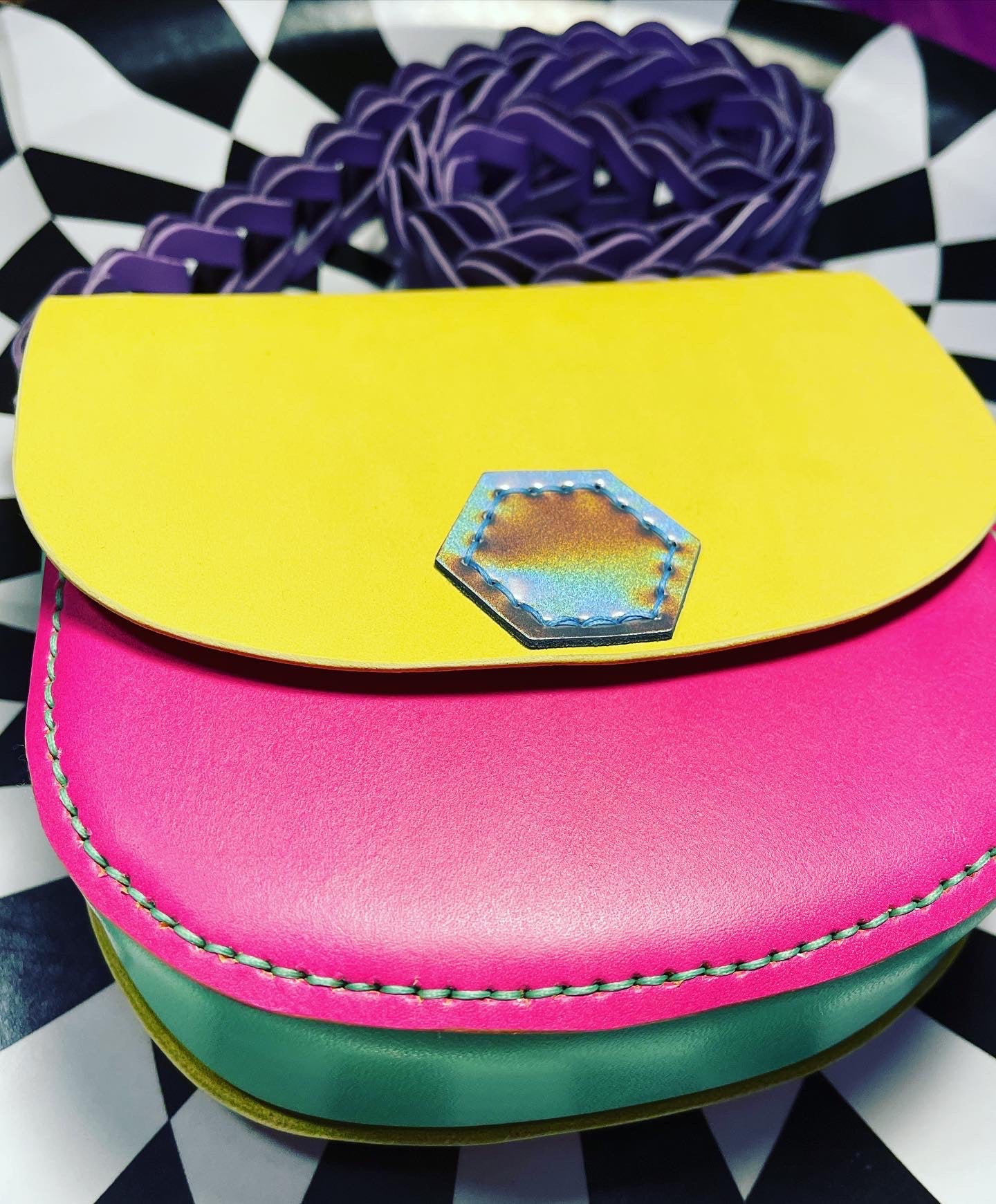 Jem colorblock saddle bag!