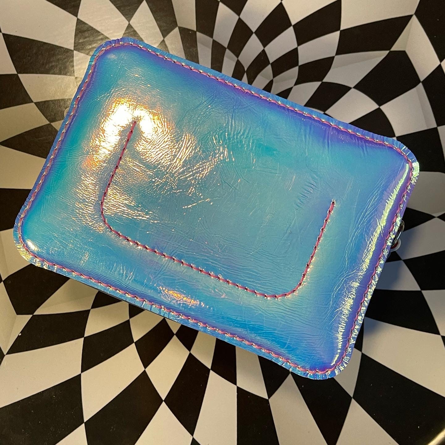 Suz -NOT Suzy- classic camera bag in iridescent unicorn leather!