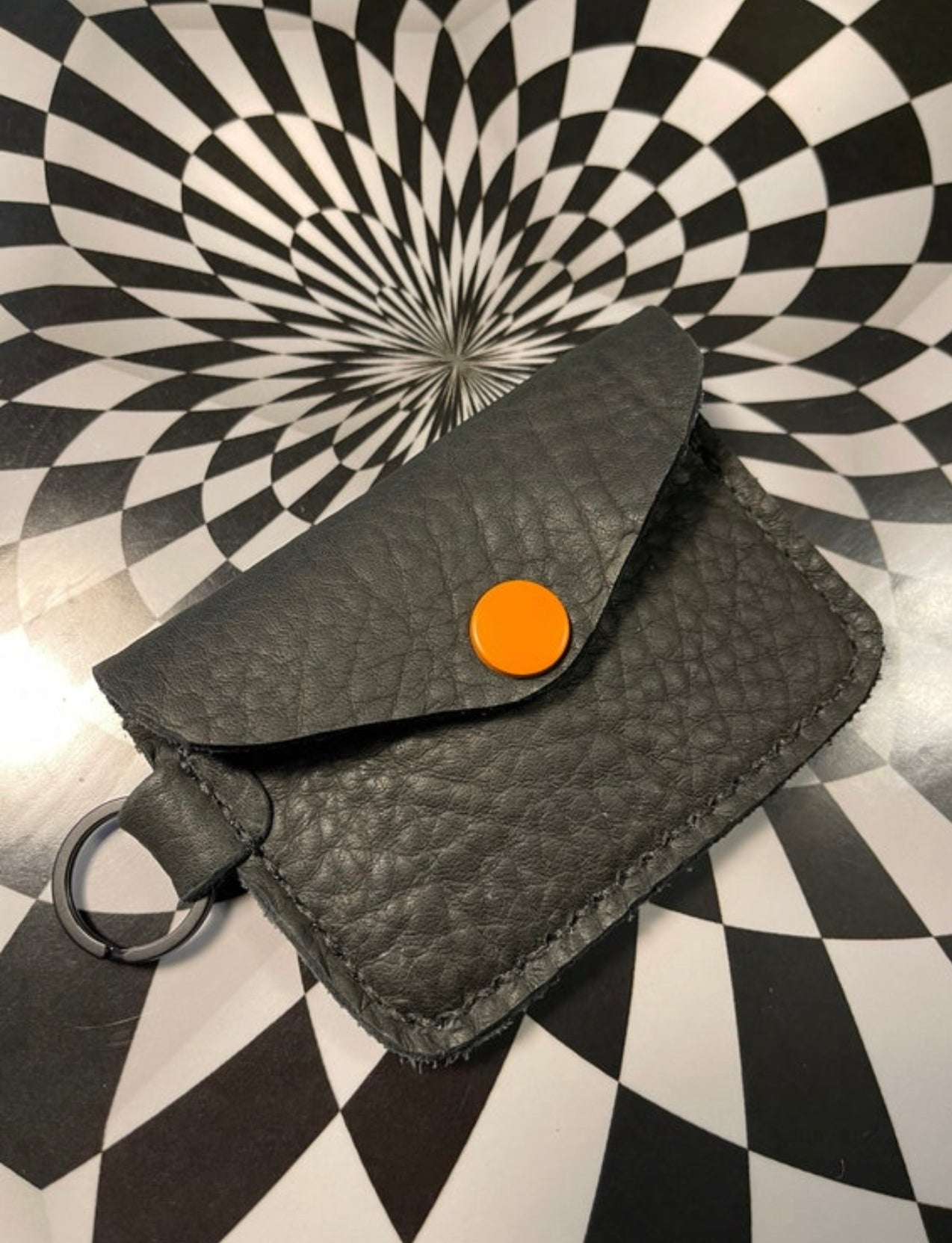 Lilia slim key ring card case/ unisex wallet!