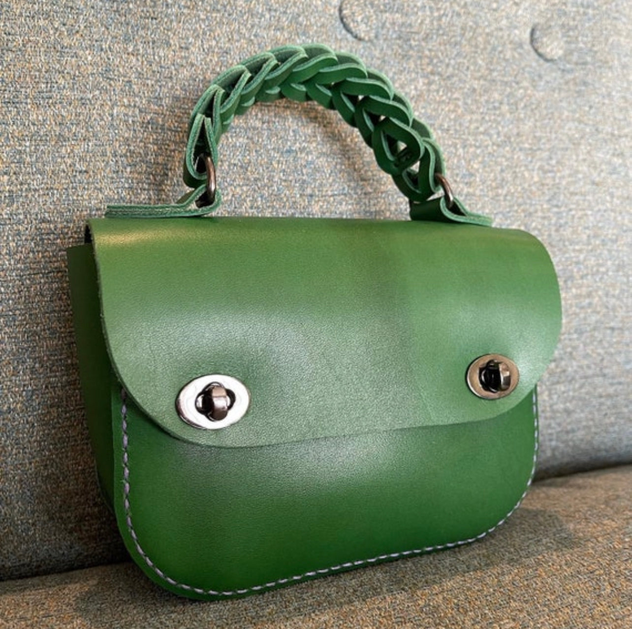 Michelle linked leather top handle mini bag!